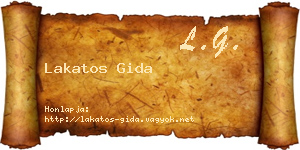 Lakatos Gida névjegykártya